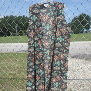 LulaRoe Vest Coverup Size XL Excellent Condition Side Splits